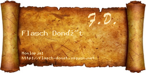 Flasch Donát névjegykártya